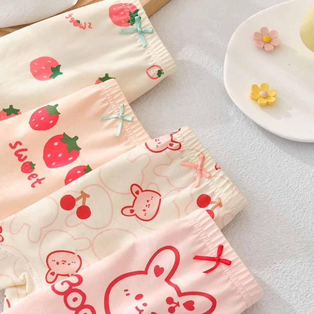 Ruby&Tang Little Girls Cotton panties Toddler Panty Underwear kids Boyshort briefs 2-4years (4-pack)