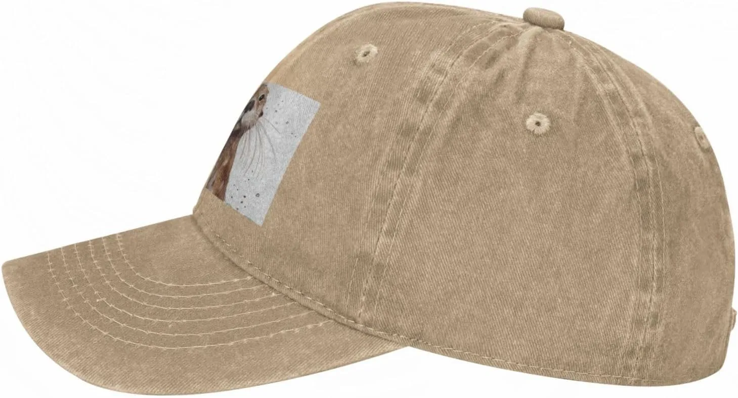 Sea Otter Unisex Baseball Cap Breathable Cotton Trucker Hat Classic Denim Dad Hat Summer Sun Hat