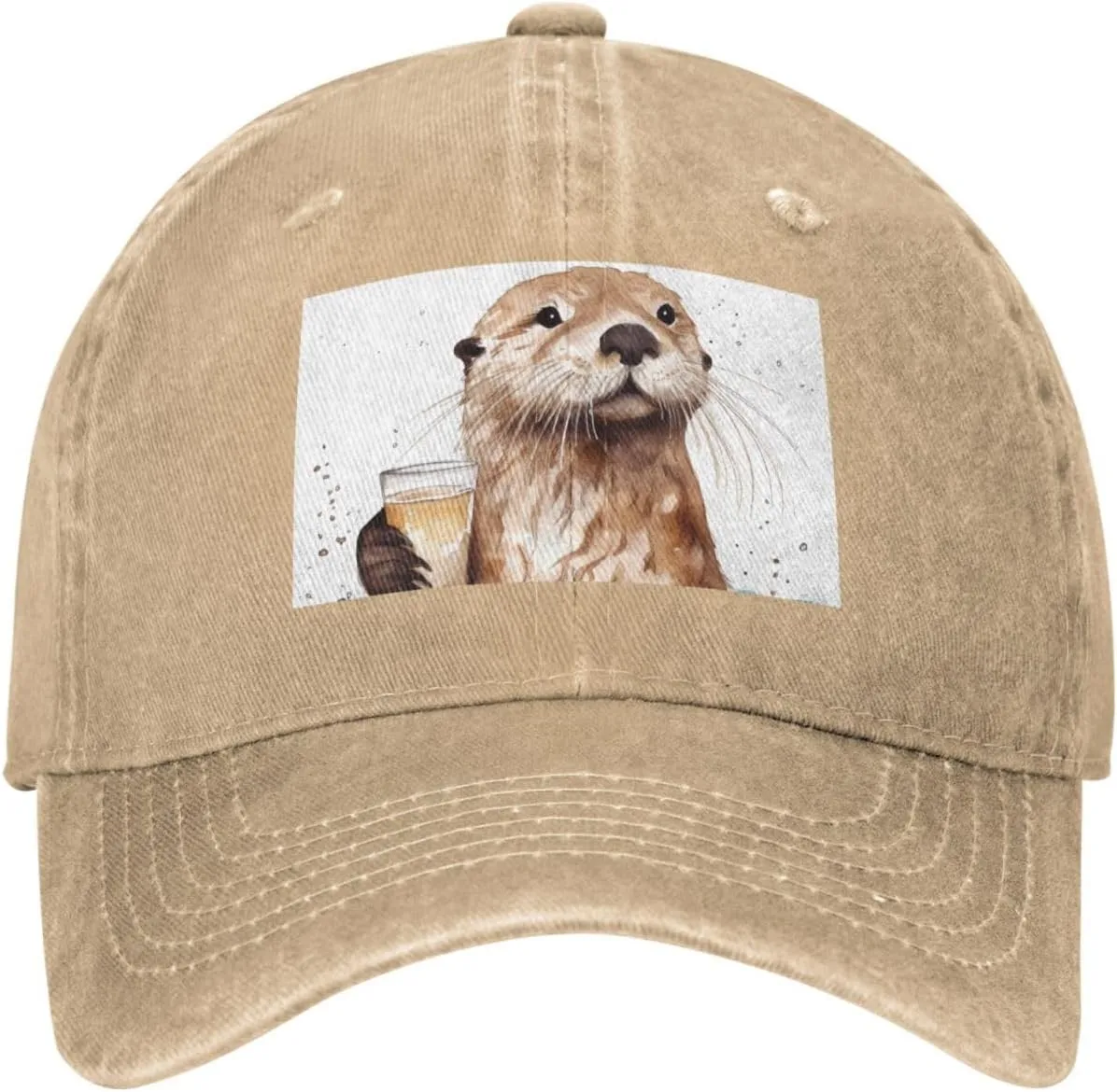 Sea Otter Unisex Baseball Cap Breathable Cotton Trucker Hat Classic Denim Dad Hat Summer Sun Hat