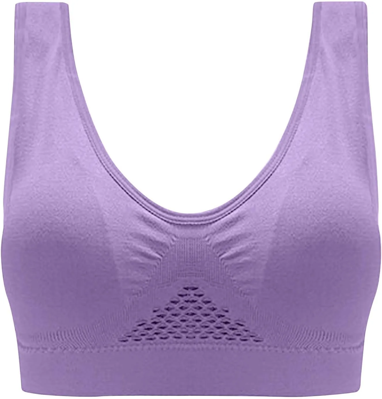Seamless 3 Pack Yoga Bra for Women Wirefree Full Coverage Sports Bras Breathable Medium Support Gym Bralettes