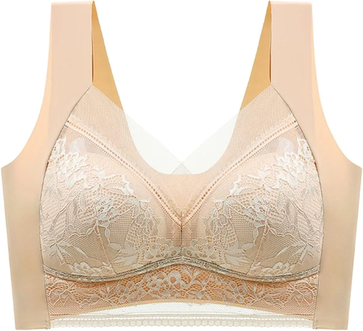 Seamless Bras for Women No Underwire Stretchable Straps Bra Convenient Comfort Bras Breathable Push Up Bralettes