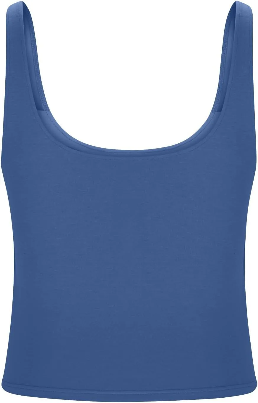 Seamless Workout Tank Tops for Women Summer Racerback Sleeveless Tops with Built-in Bra U-Back Athletic Gym Yoga Shirt