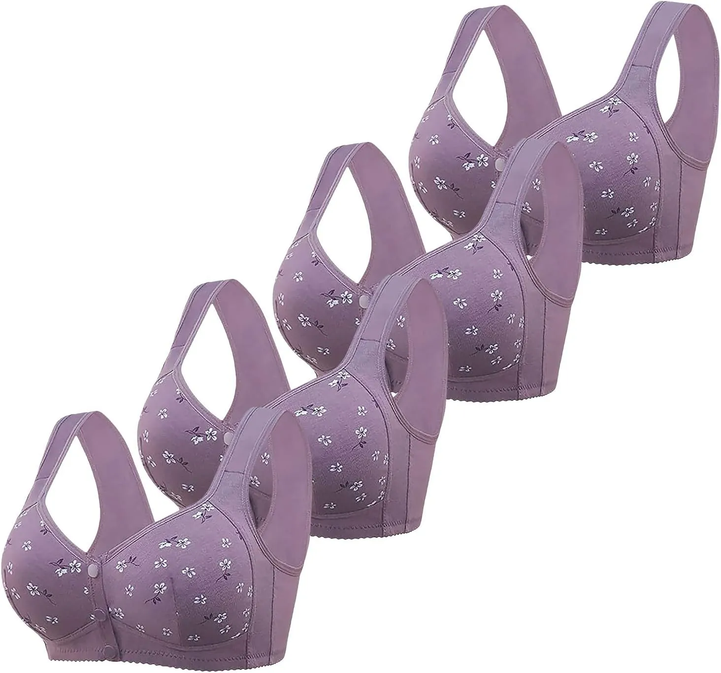 Seamlesss Wirefree Bras for Women Mesh Daily Bra with Removable 3 Packs Ice Silk Comfortable Strapless Bra for Big