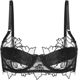 See Through Underwire Bras for Women Lace Mesh Sheer Breathable Anti Sagging Push Up Bras Beauty Back Quick Dry Soft Bra