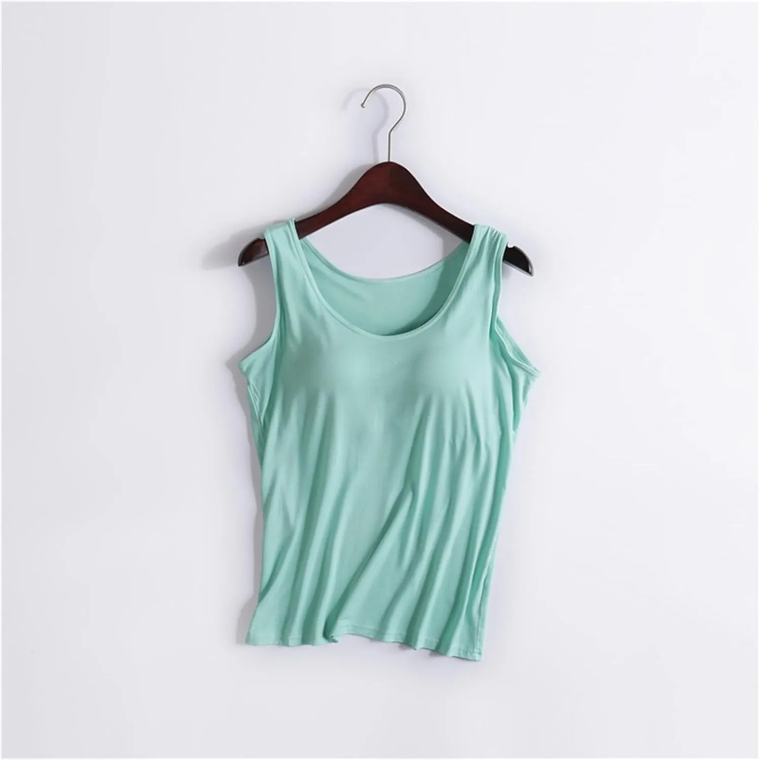 Shelf Bra Tank Tops for Women Wide Strap Workout Lingerie Camisoles Slim Fit Basic Athletic Sports Bras