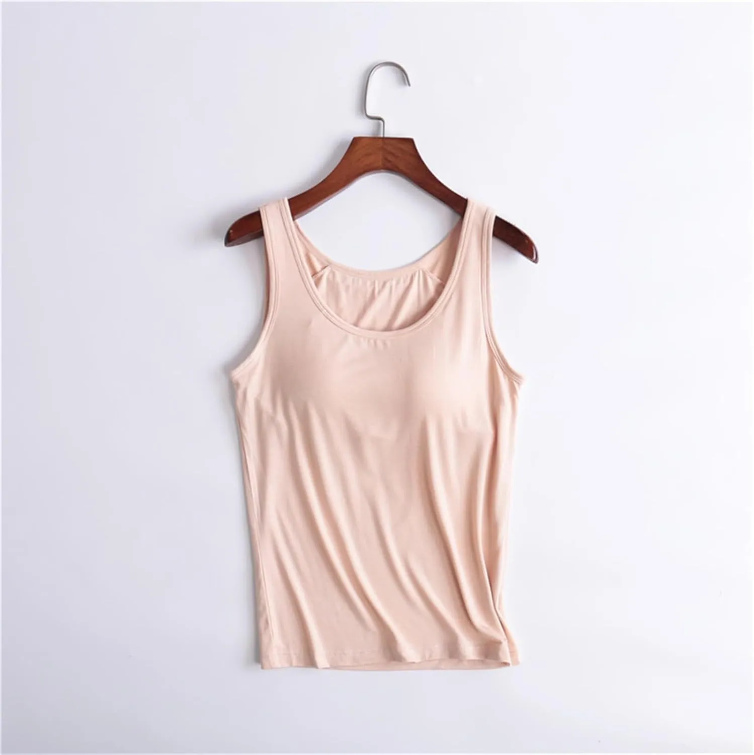 Shelf Bra Tank Tops for Women Wide Strap Workout Lingerie Camisoles Slim Fit Basic Athletic Sports Bras