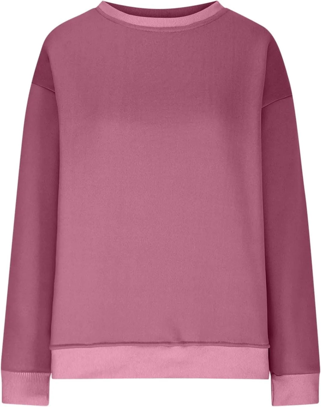 SHOPESSA Oversized Sweatshirt for Women Fall Outfits Crewneck Pullover with Pockets Sweatshirt with Slit Sides