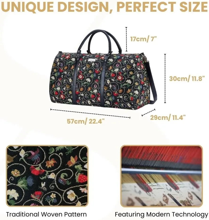 Signare Tapestry Large Duffel Bag, Ladies Overnight Weekender, Carryon Gym Sports Duffle, Travel Bags for Teens, Girls & Women
