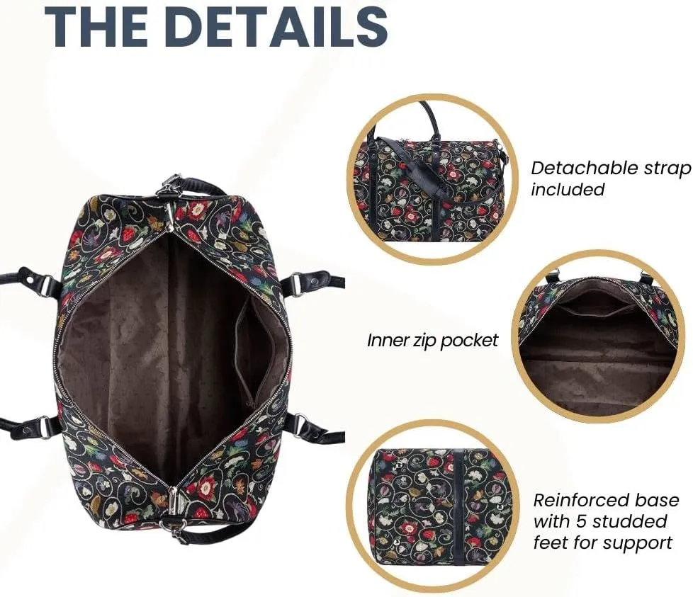 Signare Tapestry Large Duffel Bag, Ladies Overnight Weekender, Carryon Gym Sports Duffle, Travel Bags for Teens, Girls & Women