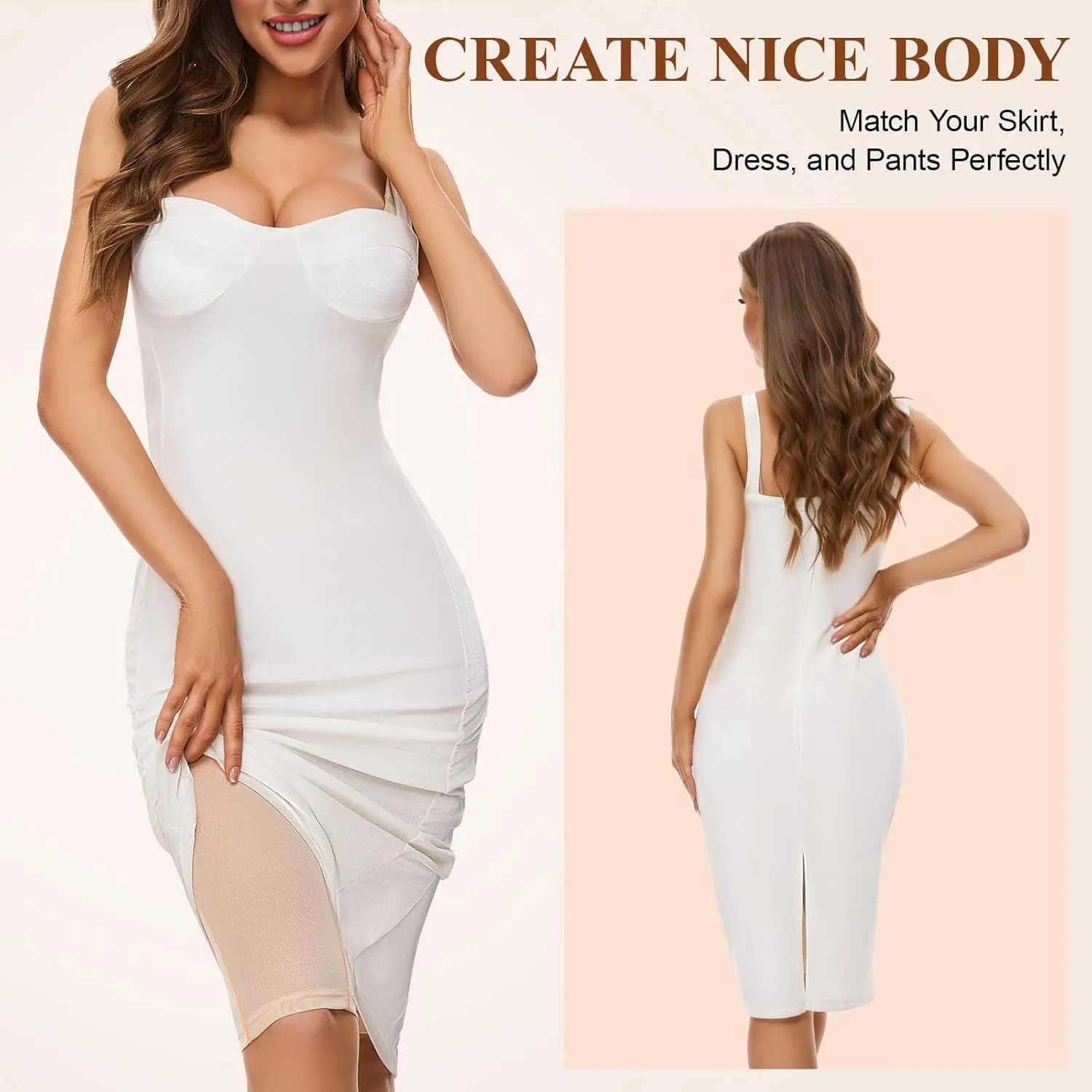 SIMIYA Shapewear Tummy Control Body Shaper for Women Compression Waist Trainer Girdle Thigh Slimmer Butt Lifting Shapewear