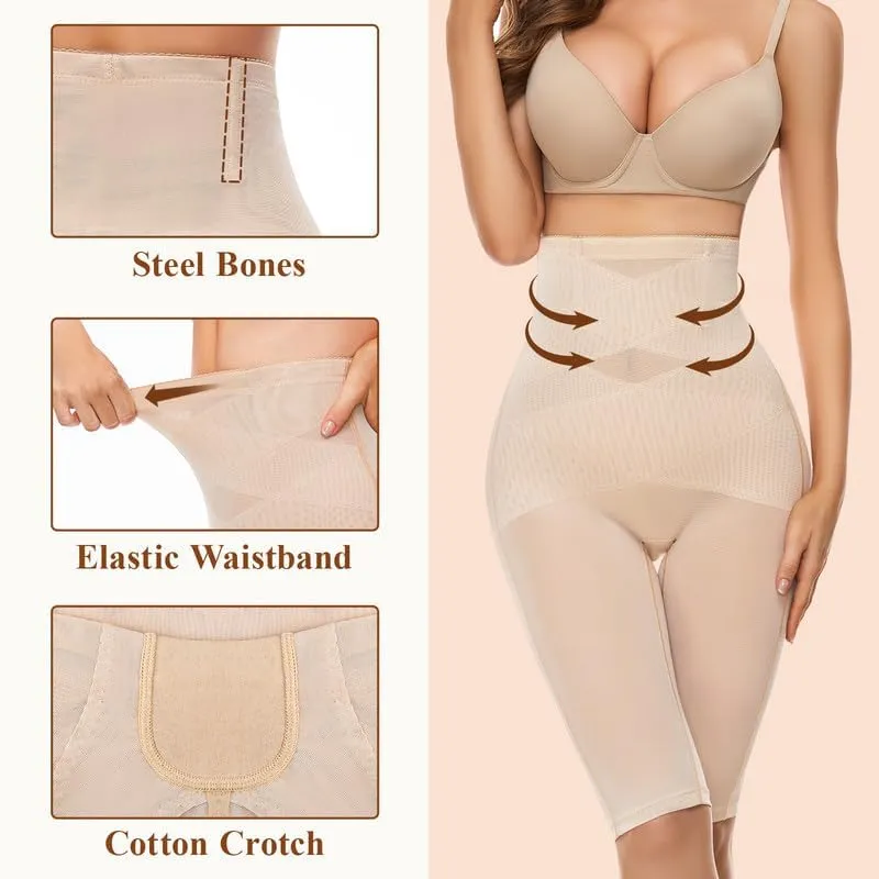 SIMIYA Shapewear Tummy Control Body Shaper for Women Compression Waist Trainer Girdle Thigh Slimmer Butt Lifting Shapewear