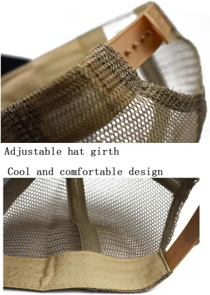 Snapback Trucker Baseball Hats for Men & Women Mesh Back Embroidered Golf Baseball Caps Dad Cartoon Bass Fishing Hat