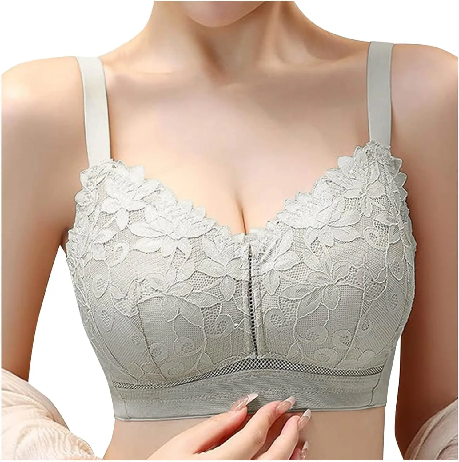 Sports Bras for Women Padded Zipper Criss Cross Back Workout Tops Gym Activewear Bra Front Closure Bra