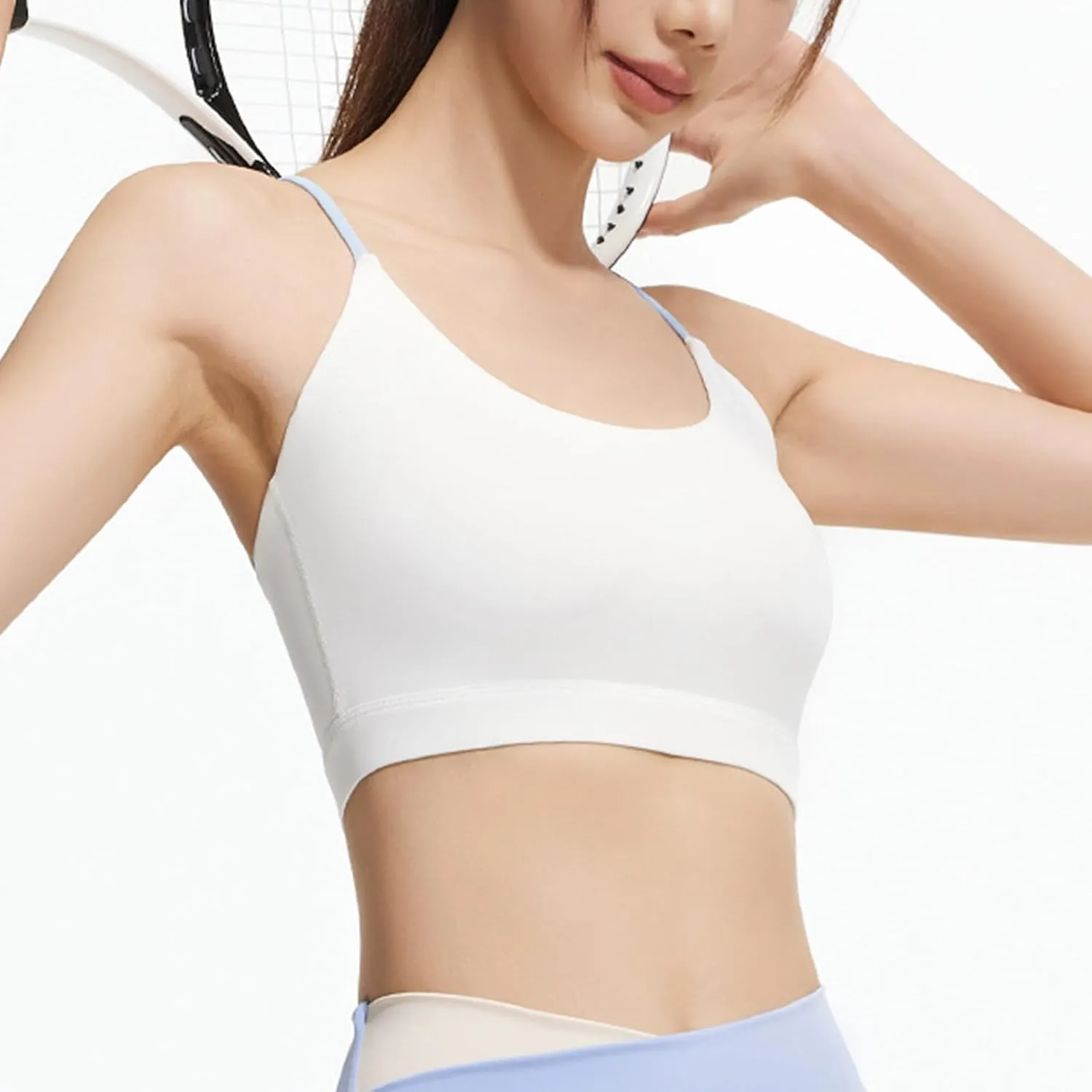 Sports Bras for Women Plus Size Summer Workout Tank Tops Yoga Basic Solid Lingerie Camisoles Cotton Undershirt