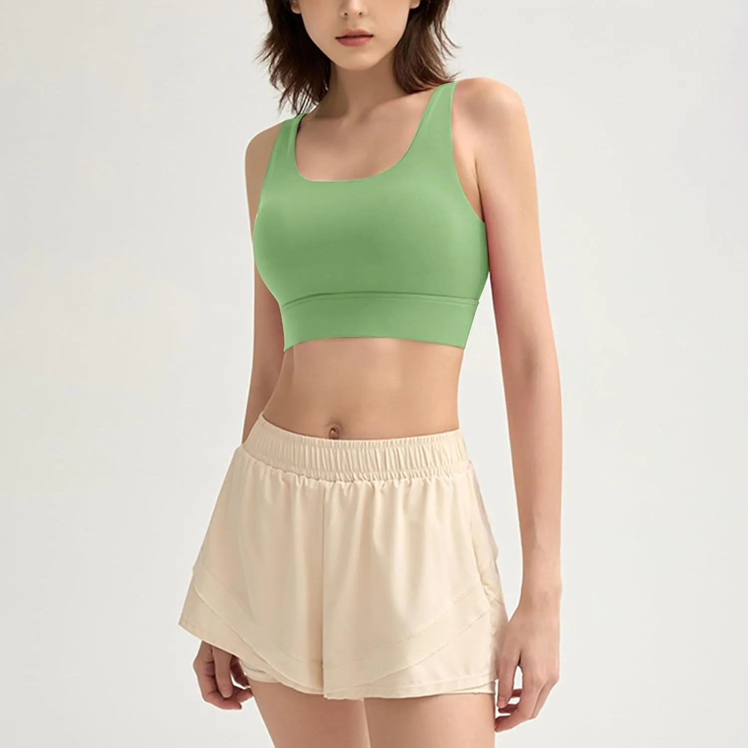 Sports Bras for Women Plus Size Summer Workout Tank Tops Yoga Basic Solid Lingerie Camisoles Cotton Undershirt