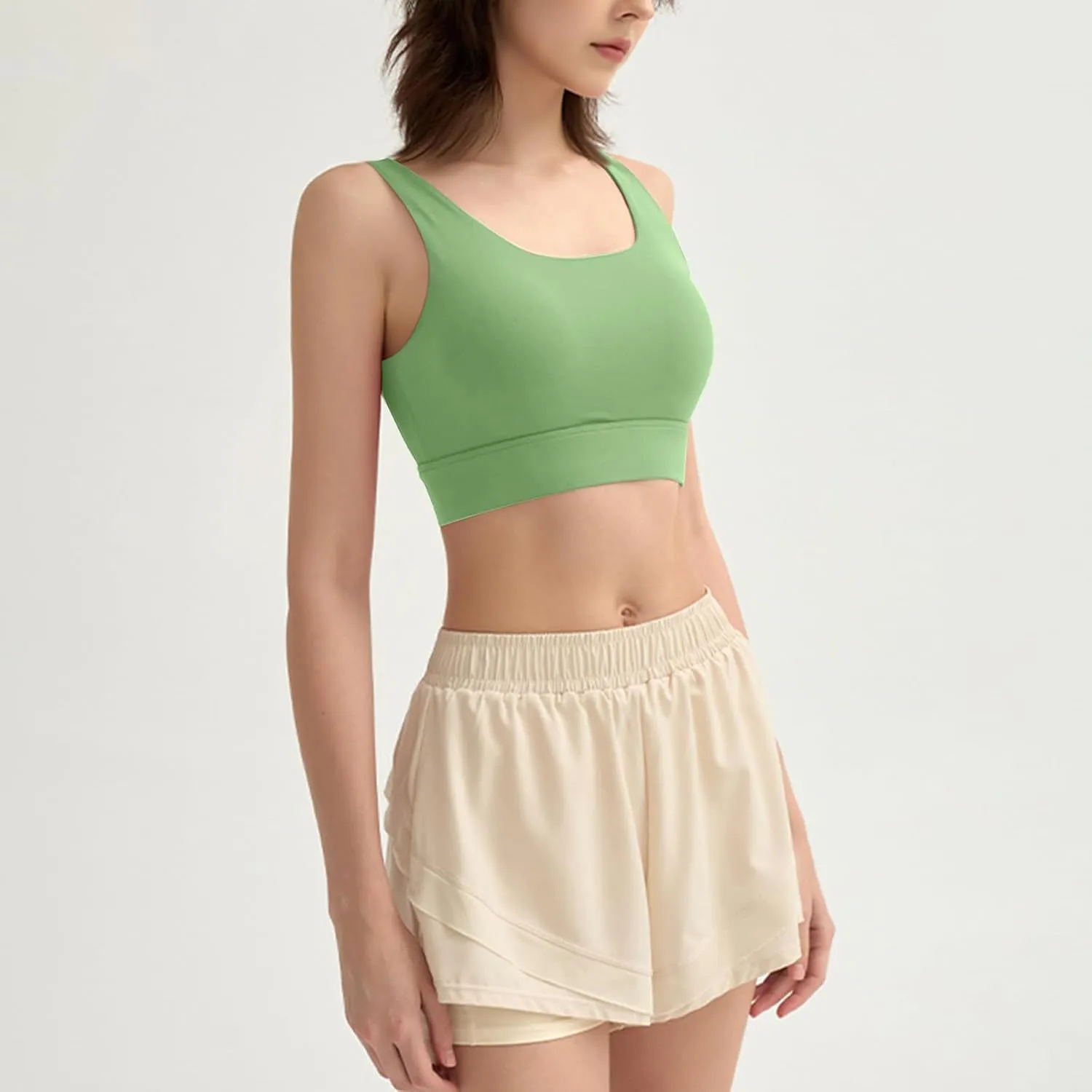 Sports Bras for Women Plus Size Summer Workout Tank Tops Yoga Basic Solid Lingerie Camisoles Cotton Undershirt