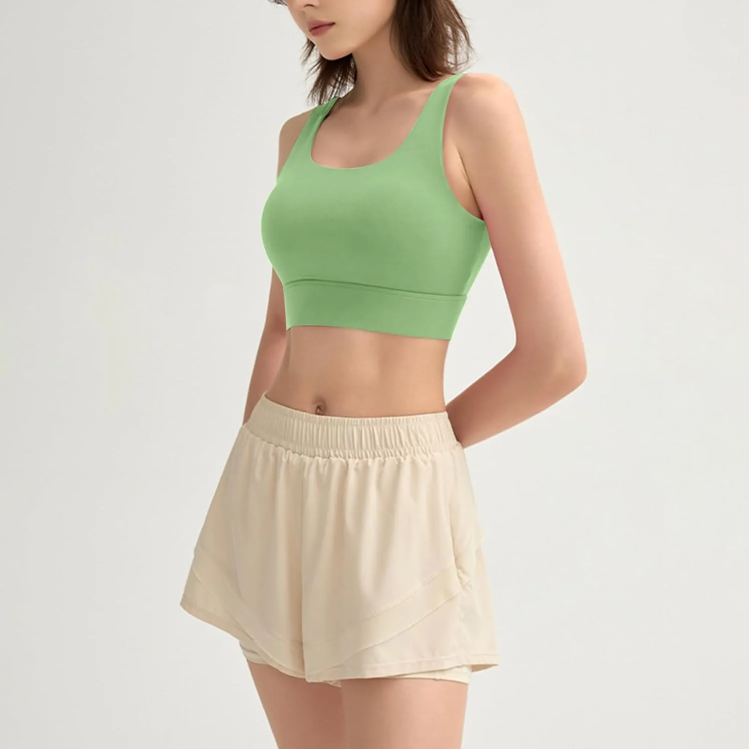 Sports Bras for Women Plus Size Summer Workout Tank Tops Yoga Basic Solid Lingerie Camisoles Cotton Undershirt