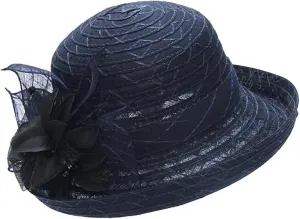 Spring Summer Mesh Sunshade Hat Flower Temperament Wedding Dress Hat Sun Dome Large Brim Hat Women Beach Hats