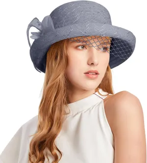 Spring Summer Mesh Sunshade Hat Flower Temperament Wedding Dress Hat Sun Dome Large Brim Hat Women Beach Hats