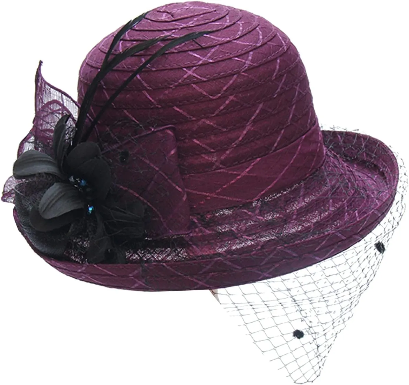 Spring Summer Mesh Sunshade Hat Flower Temperament Wedding Dress Hat Sun Dome Large Brim Hat Women Beach Hats