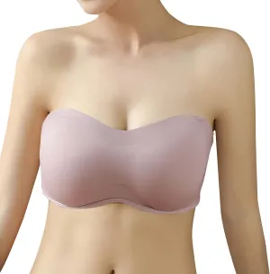 Strapless Bra for Women Smooth Push up Bras Lift Wireless Underwear Non Slip Silicone Bandeau Bralette Tube Top