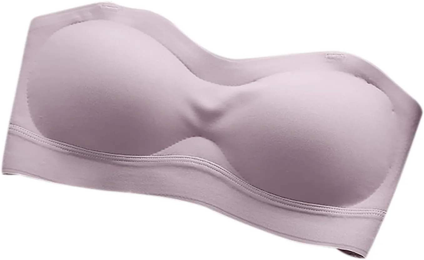 Strapless Bra for Women Smooth Push up Bras Lift Wireless Underwear Non Slip Silicone Bandeau Bralette Tube Top