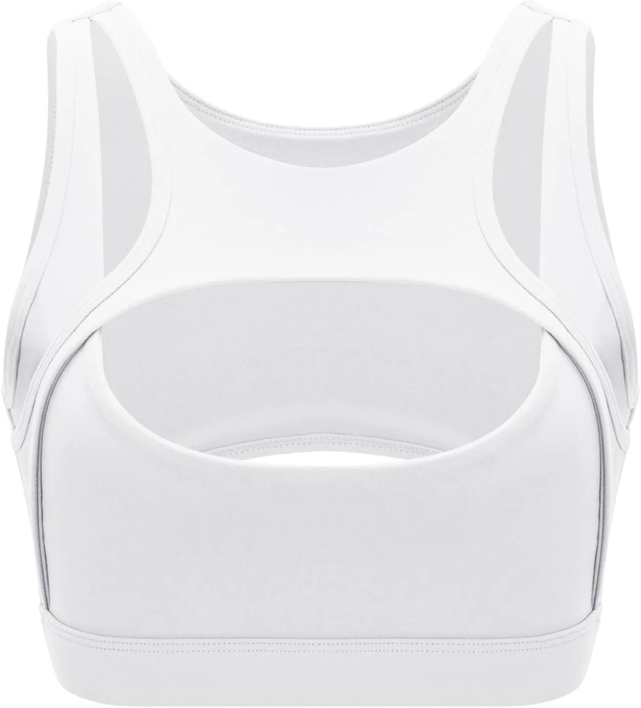 Stretchy Sports Bras Women Racerback Yoga Medium Support Workout Bras Fashion Hollow Breathable Active Tank Bra