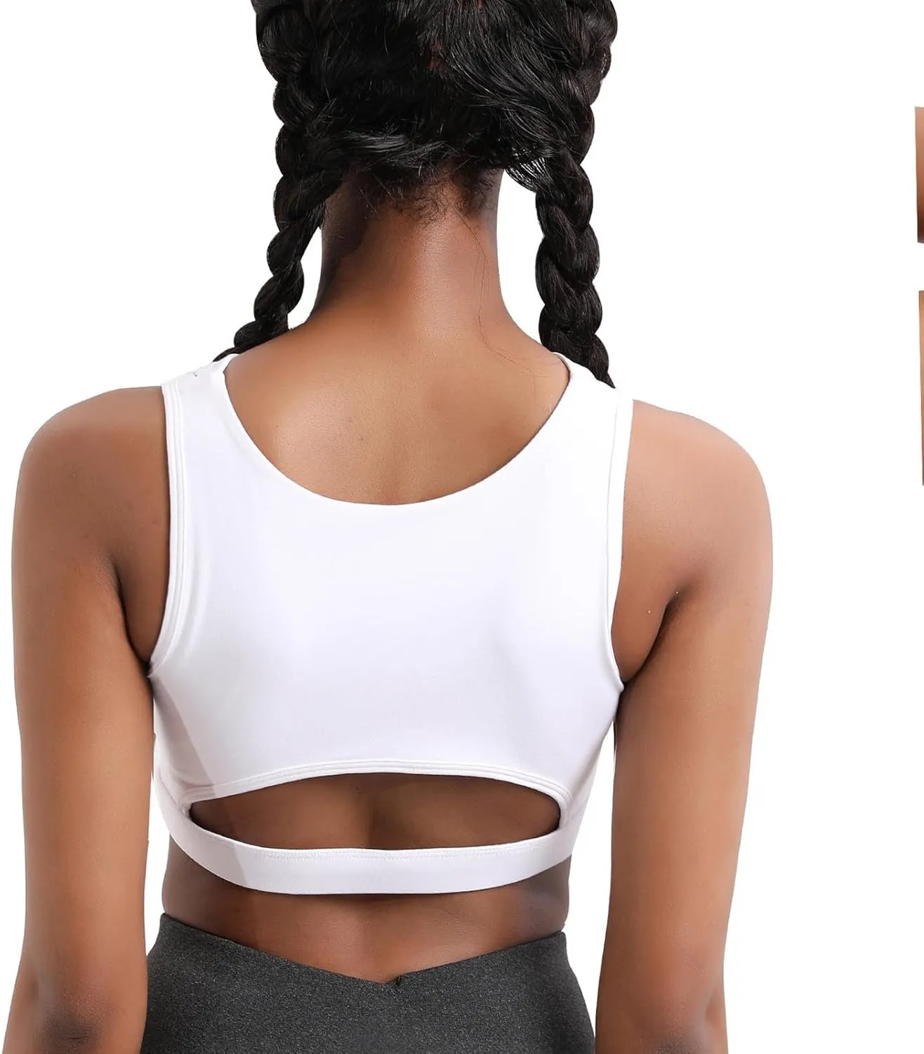 Stretchy Sports Bras Women Racerback Yoga Medium Support Workout Bras Fashion Hollow Breathable Active Tank Bra