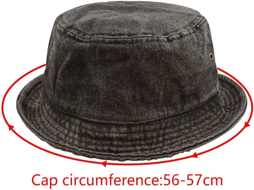 Sun Hat Women Casual Wide Brim Cotton Bucket Hat Beach Vacation Travel Accessories Christmas Halloween