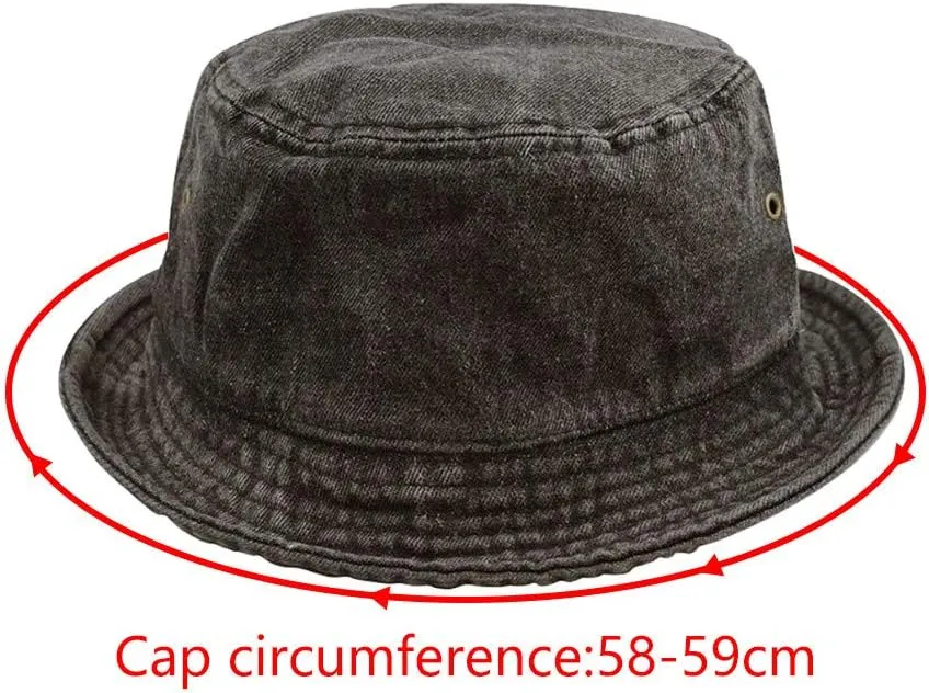 Sun Hat Women Casual Wide Brim Cotton Bucket Hat Beach Vacation Travel Accessories Christmas Halloween