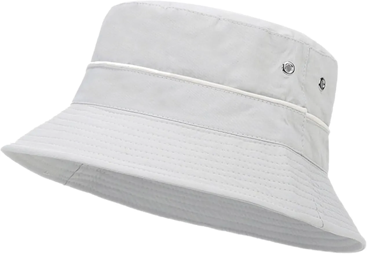 Sun Hats for Women Summer Casual Wide Brim Cotton Bucket Hat Beach Vacation Travel Accessories Beach Vacation Headwear
