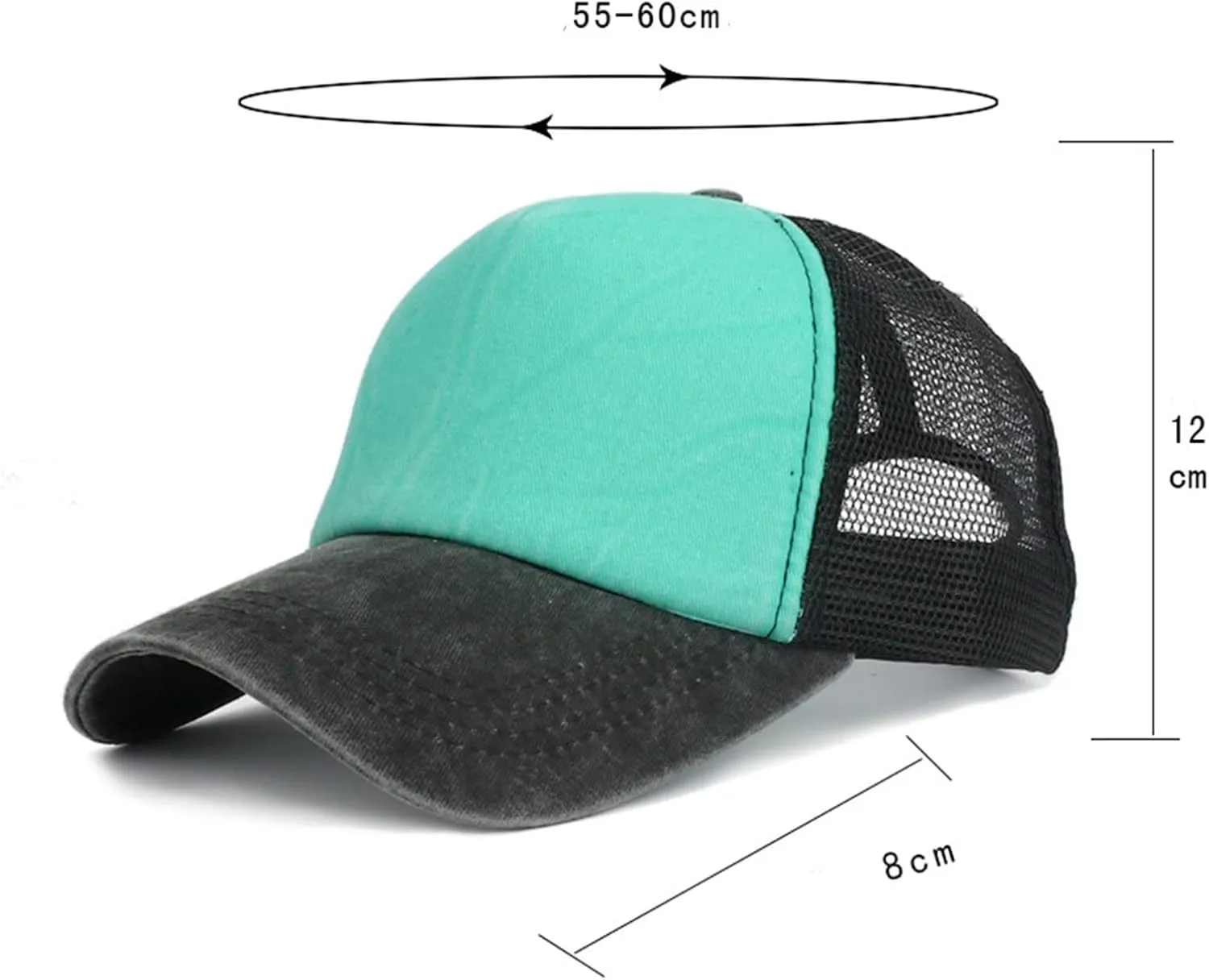 Sun Hats for Women Wide Brim Hollow Top Sun Hat Summer Beach Packable Visor Ponytail Baseball Hat