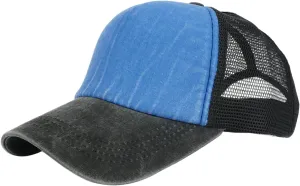 Sun Hats for Women Wide Brim Hollow Top Sun Hat Summer Beach Packable Visor Ponytail Baseball Hat