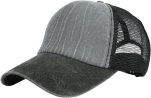 Sun Hats for Women Wide Brim Hollow Top Sun Hat Summer Beach Packable Visor Ponytail Baseball Hat