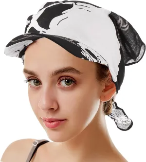 Sweat Wicking Cycling Cap Do Dew Rags with Brim Sun Protection Skull Beanies Quick Dry Headband Hat Bandana for Men Women