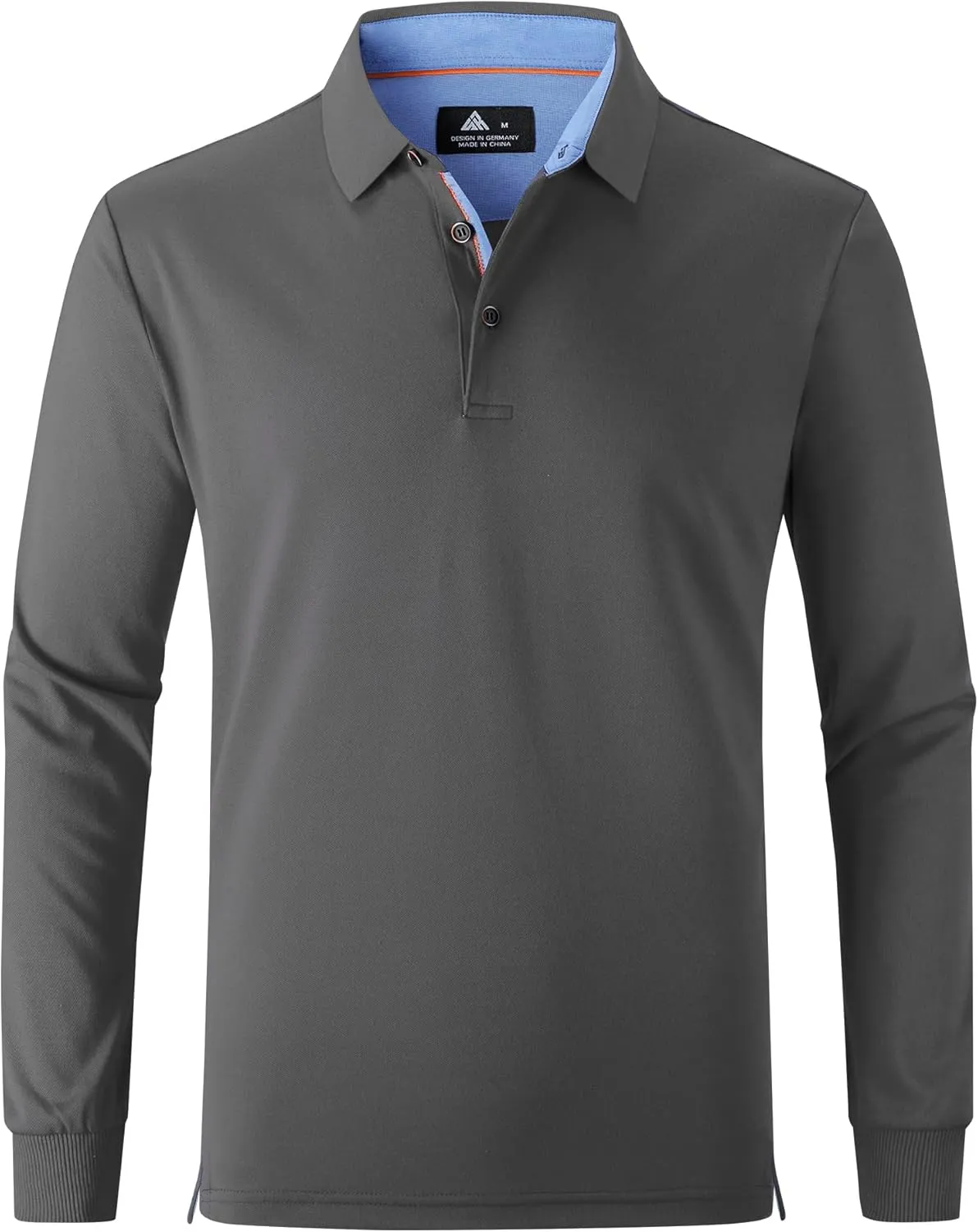 SWISSWELL Long Sleeve Polo Shirts for Men collared Performance Golf Shirts Casual Workwear Office
