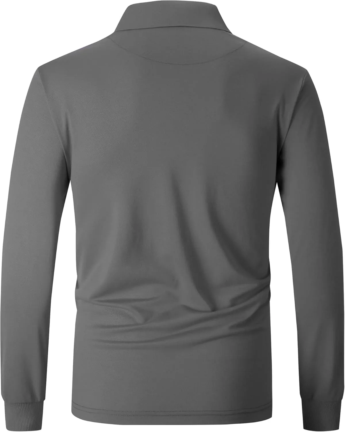 SWISSWELL Long Sleeve Polo Shirts for Men collared Performance Golf Shirts Casual Workwear Office