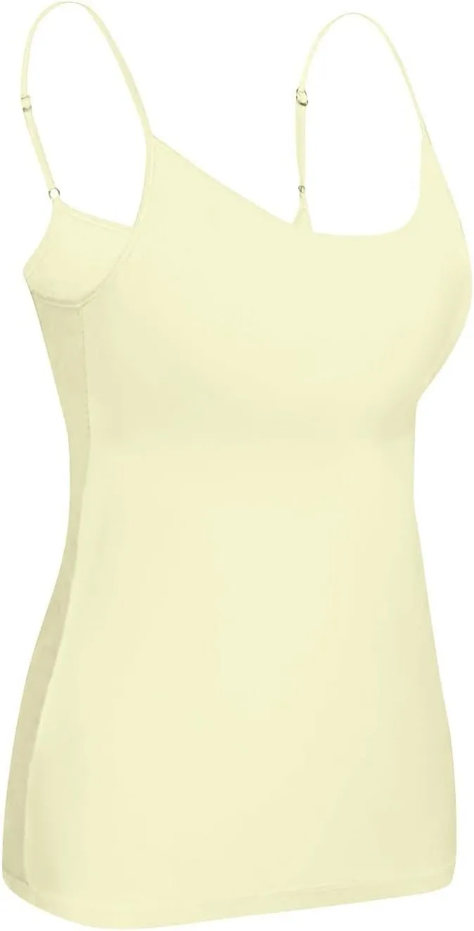 Tank Top for Women with Built in Bra 2025 Summer Shelf Bra Camisole Tops Womens Spaghetti Strap Cami Tank