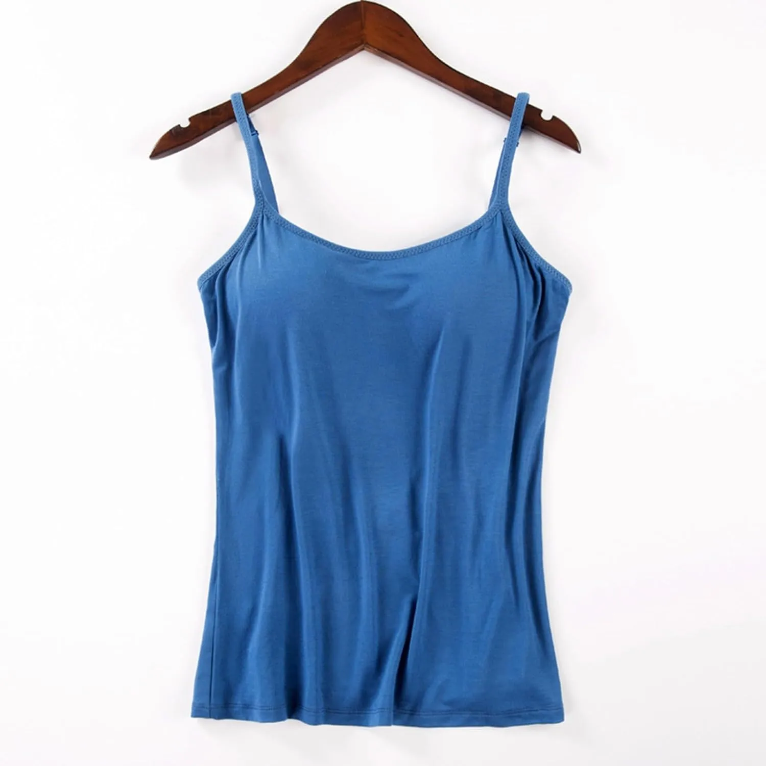 Tank Top for Women with Built in Bra 2025 Summer Shelf Bra Camisole Tops Womens Spaghetti Strap Cami Tank