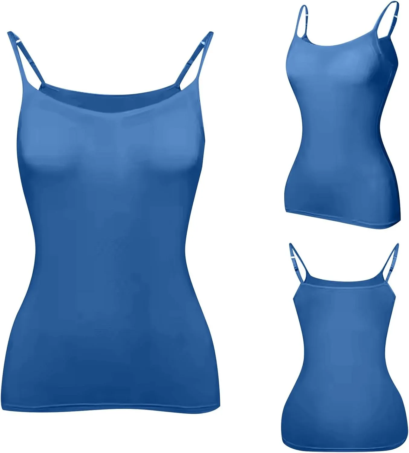 Tank Top for Women with Built in Bra 2025 Summer Shelf Bra Camisole Tops Womens Spaghetti Strap Cami Tank