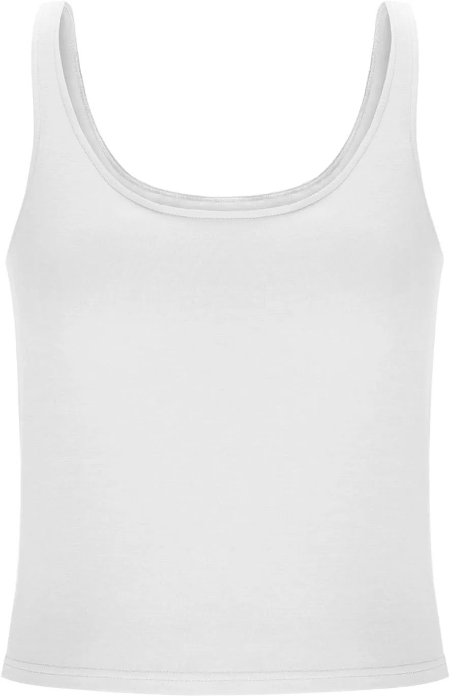 Tank Top with Built in Bra for Women Casual Summer Sleeveless Gym Crop Tops Workout Athletic Yoga Shirts