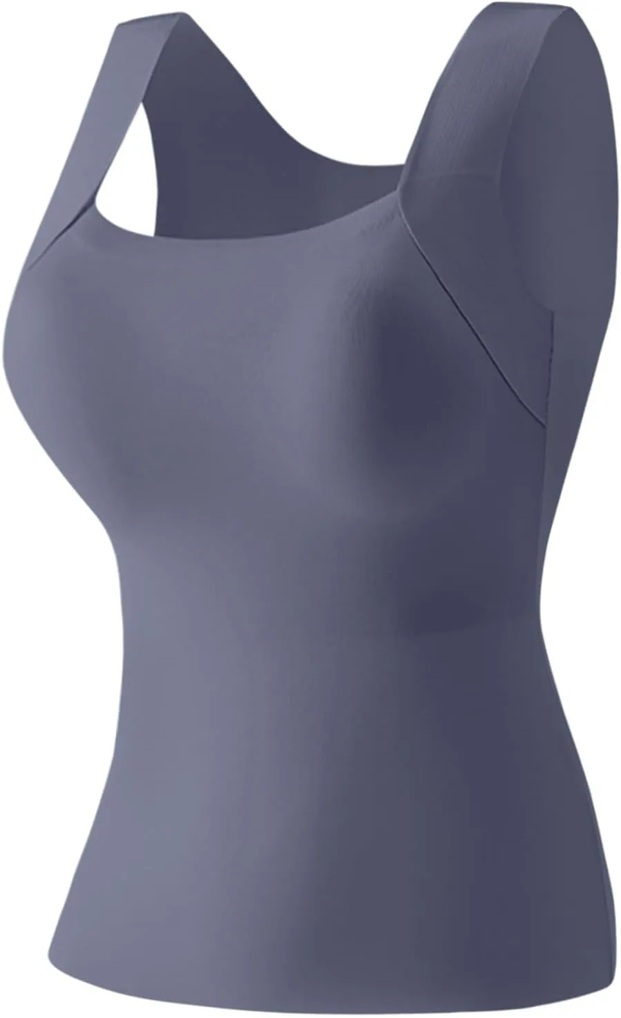 Tank Top with Built in Bra for Women Sleeveless U Neck Shapewear High Strechy Slim Fit Camisole Workout Tops