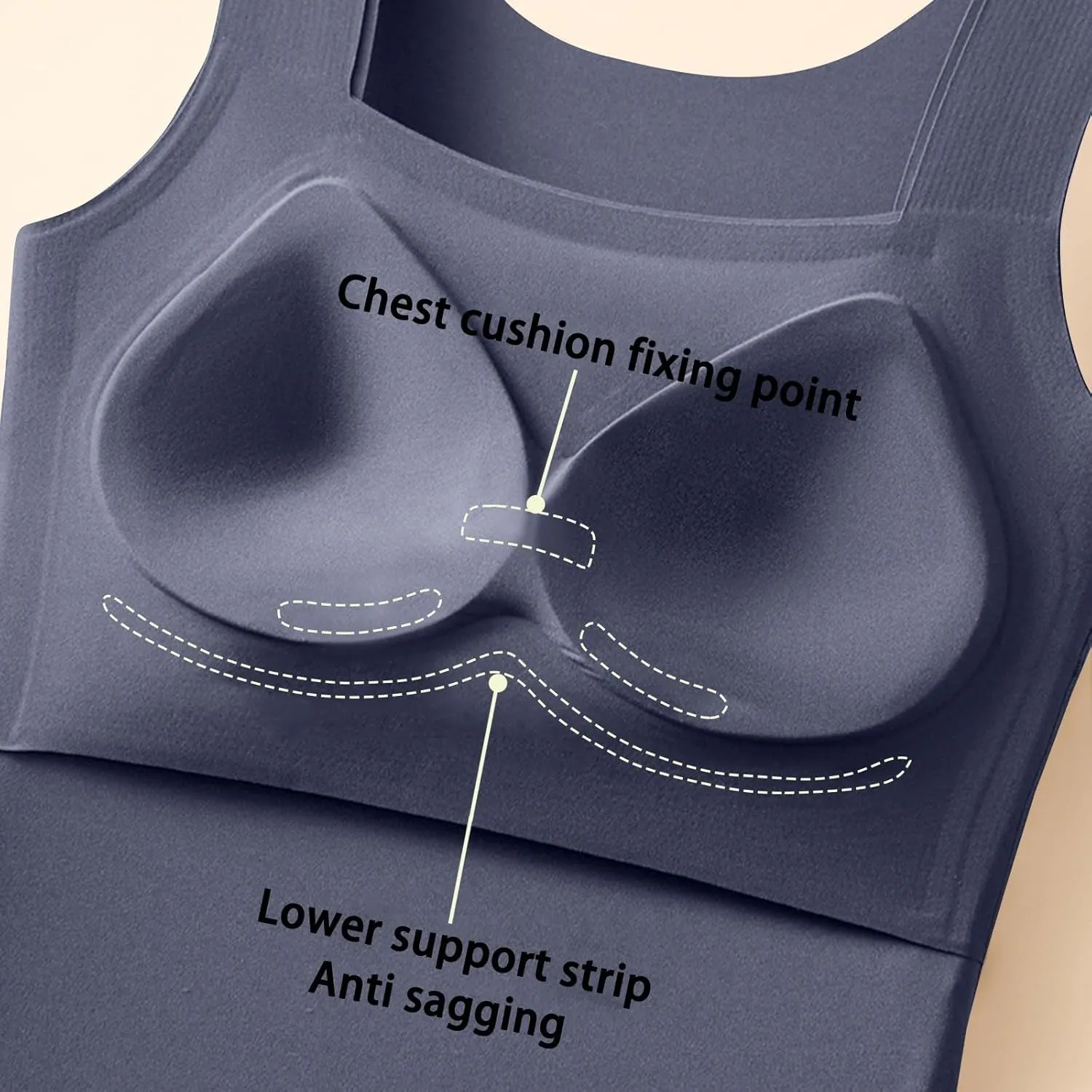 Tank Top with Built in Bra for Women Sleeveless U Neck Shapewear High Strechy Slim Fit Camisole Workout Tops