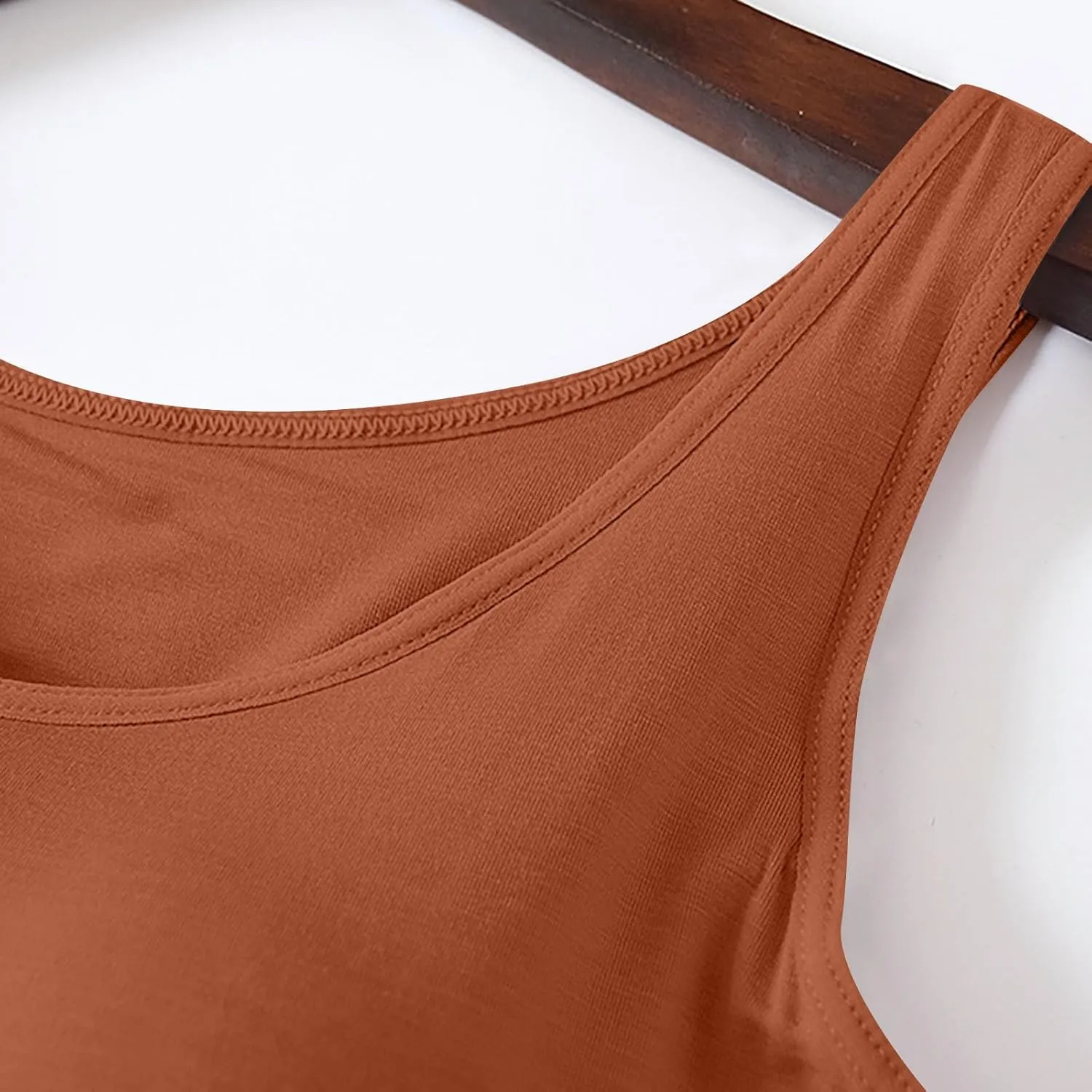 Tank Top with Built in Bra for Women Wide Strap Athletic Shelf Bra Workout Slim Fit Basic Lingerie Camisoles