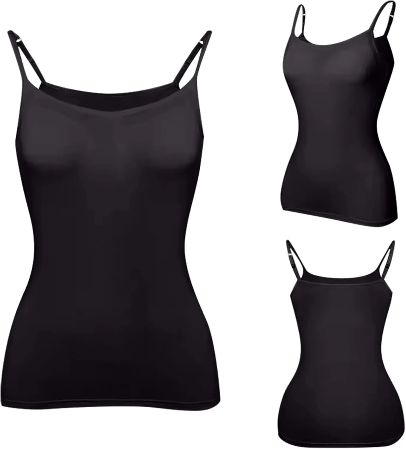 Tank Top with Built in Bra for Women Wide Strap Workout Lingerie Camisoles Slim Fit Basic Athletic Shelf Bra