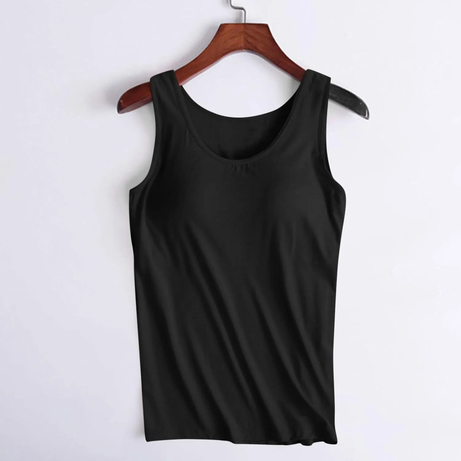 Tank Tops for Women Plus Size Ladies Sleeveless Wider Strap Camisole Tops Built in Padded Casual Workout Basic Tanks