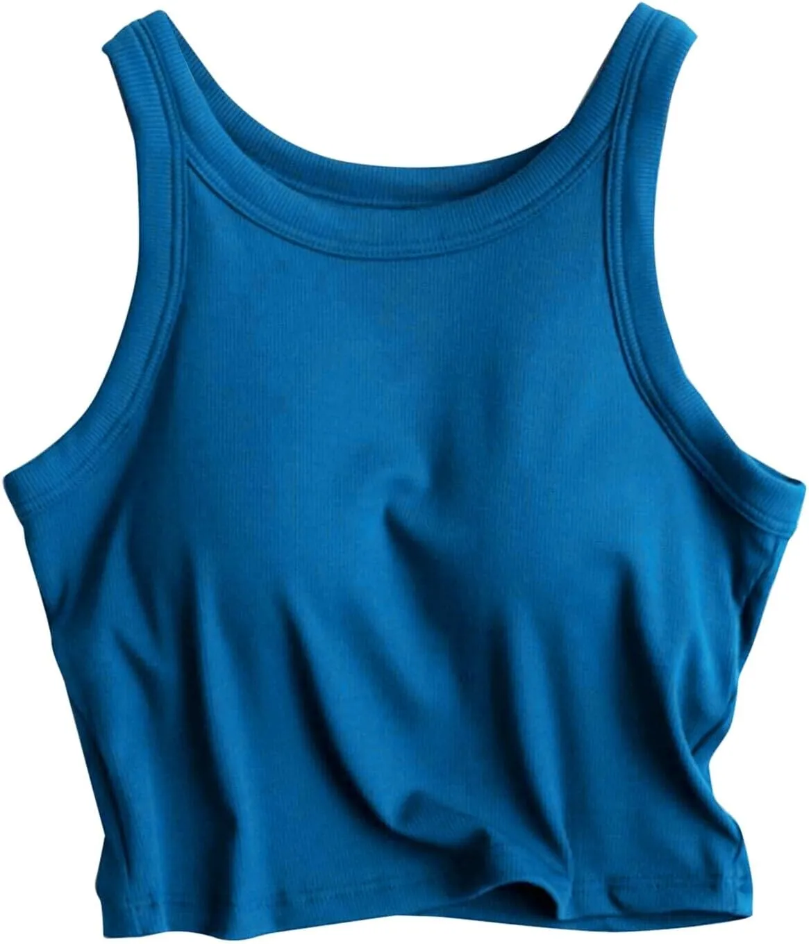 Tank Tops for Women with Built in Bra 2025 Summer Beach Fashion Scoop Neck Sleeveless Spaghetti Strap Tank Top
