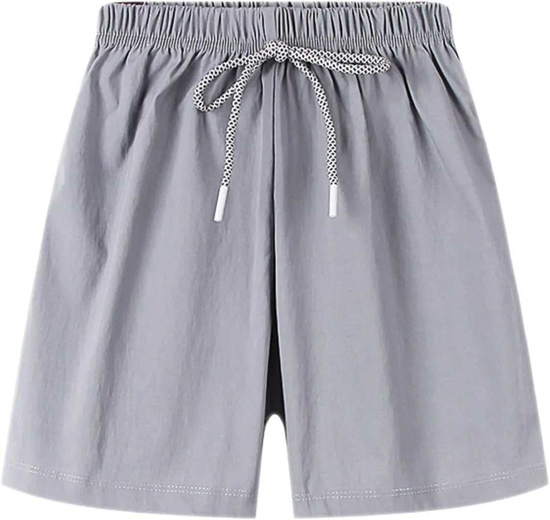 Toddler Boys Quick Dry Shorts Boys Athletic Shorts with Drawstring Summer Elastic Sports Clothes Kids Joggers Pants