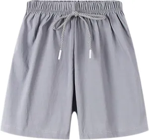 Toddler Boys Quick Dry Shorts Boys Athletic Shorts with Drawstring Summer Elastic Sports Clothes Kids Joggers Pants