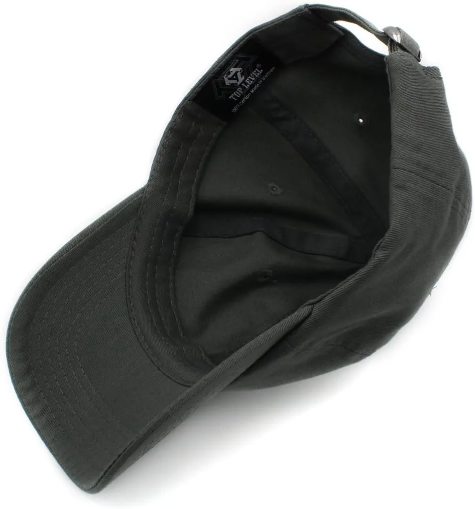 Top Level Baseball Cap Men Women-Cotton Dad Hat Plain
